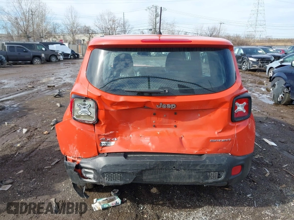 2017 Jeep Renegade Sport with VIN ZACCJBAB6HPG14546, listed as a IAAI auction lot 41488025 with 93,043 mi miles and . Bid and sale history available at carsss.com. Image 17.