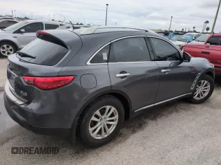 2012 Infiniti FX35 with VIN JN8AS1MU7CM120316, listed as a Copart auction lot 75073144 with 0 mi miles and Salvage Title. Bid and sale history available at carsss.com. Image 3.