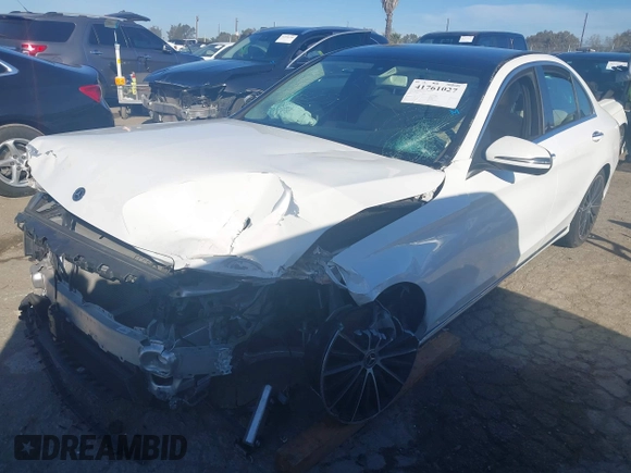 2020 Mercedes-Benz C 300 with VIN W1KWF8DB7LR594871, listed as a IAAI auction lot 41761027 with 28,732 mi miles and . Bid and sale history available at carsss.com. Image 22.