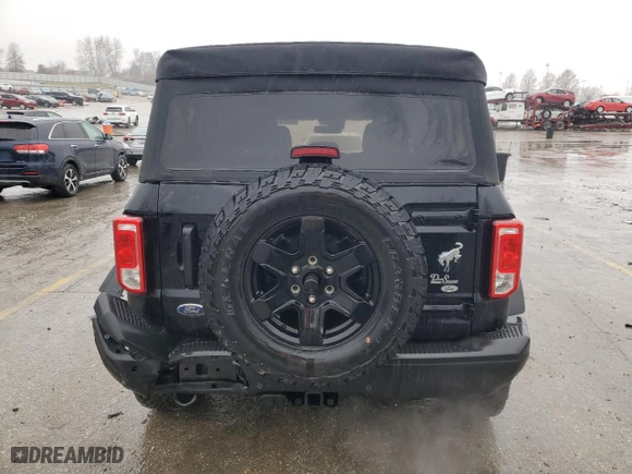 2022 Ford Bronco with VIN 1FMDE5BH5NLA85258, listed as a Copart auction lot 43926355 with 42,245 mi miles and Salvage Title. Bid and sale history available at carsss.com. Image 6.