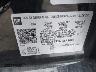 2022 Chevrolet Silverado 1500 RST with VIN 3GCUDEET2NG673025, listed as a IAAI auction lot 41226574 with 79,387 mi miles and . Bid and sale history available at DreamBid. Image 9.