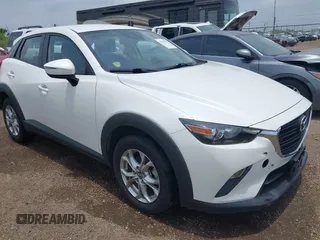 2019 Mazda CX-3 Sport z VIN JM1DKDB71K1459192, wystawiony jako IAAI lot #42232215 z przebiegiem 58 208 mil mil oraz . Historia ofert i sprzedaży dostępna na DreamBid. Obrazek 1.