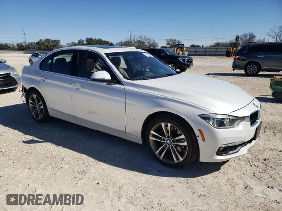 2017 BMW 3 Series 330e iPerformance with VIN WBA8E1C56HK895069, listed as a Copart auction lot 43558965 with 45,042 mi miles and Salvage Title. Bid and sale history available at carsss.com. Image 4.
