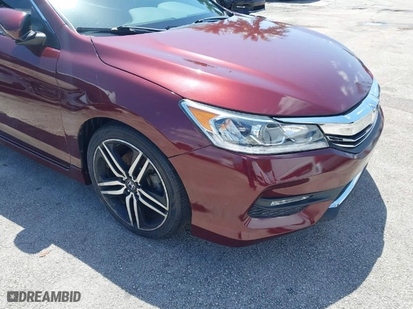 2016 Honda Accord Sedan Sport with VIN 1HGCR2F56GA104998, listed as a IAAI auction lot 41930519 with 85,956 mi miles. Bid and sale history available at carsss.com. Image 1.