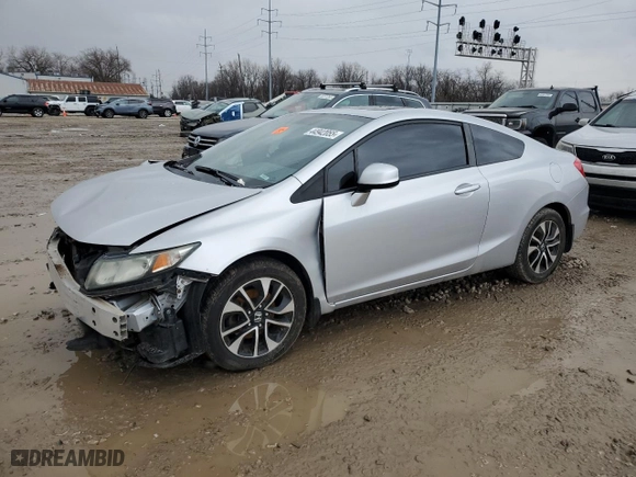 2013 Honda Civic Cpe EX-L with VIN 2HGFG3B09DH505901, listed as a Copart auction lot 44942055 with 141,268 mi miles and Salvage Title. Bid and sale history available at carsss.com. Image 1.
