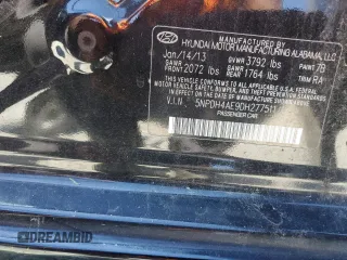 2013 Hyundai Elantra Limited с VIN 5NPDH4AE9DH277511, выставлен на аукционе Copart как лот 55348515 с пробегом 216 934 миль миль и Списание • Salvage title. История ставок и продаж доступна на DreamBid. Изображение 12.
