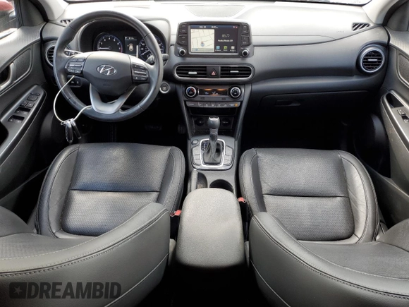 2021 Hyundai Kona Ultimate with VIN KM8K53A53MU630112, listed as a Copart auction lot 50087575 with 19,523 mi miles and Salvage Title. Bid and sale history available at carsss.com. Image 8.