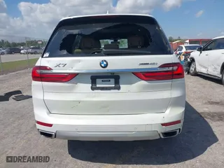 2021 BMW X7 xDrive40i with VIN 5UXCW2C03M9F63758, listed as a IAAI auction lot 41708939 with 57,872 mi miles. Bid and sale history available at carsss.com. Image 16.