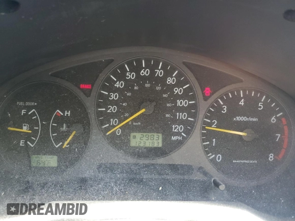 2002 Subaru Impreza Outback Special Sports with VIN JF1GG68562G832598, listed as a Copart auction lot 63686595 with 123,183 mi miles and Salvage title. Bid and sale history available at DreamBid. Image 9.