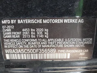 2013 BMW 3 Series 328i с VIN WBA3A5C50DF356589, выставлен на аукционе IAAI как лот 42093871 с пробегом Не указан миль и . История ставок и продаж доступна на DreamBid. Изображение 9.