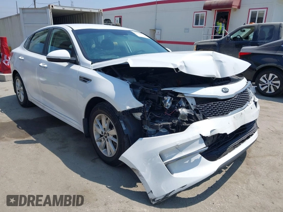 2016 Kia Optima LX with VIN 5XXGT4L31GG081280, listed as a IAAI auction lot 42721927 with 77,980 mi miles and . Bid and sale history available at DreamBid. Image 1.