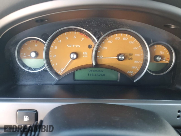 2006 Pontiac GTO z VIN 6G2VX12U26L832381, wystawiony jako Copart lot #79539604 z przebiegiem 116 157 mil mil oraz Szkoda całkowita • Salvage title. Historia ofert i sprzedaży dostępna na DreamBid. Obrazek 9.