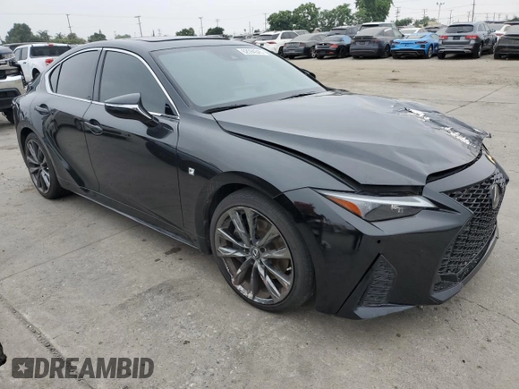 2022 Lexus IS 350 F Sport with VIN JTHGZ1B24N5052989, listed as a Copart auction lot 62594345 with 41,489 mi miles and Salvage title. Bid and sale history available at DreamBid. Image 4.
