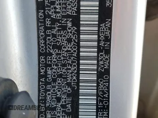 2010 Toyota Prius II with VIN JTDKN3DU7A0072579, listed as a Copart auction lot 52017205 with 278,654 mi miles and Salvage Title. Bid and sale history available at carsss.com. Image 15.