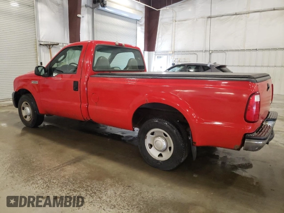 2005 Ford F-250 XL with VIN 1FTNF20565EA93144, listed as a Copart auction lot 62291085 with 131,720 mi miles and Salvage title. Bid and sale history available at DreamBid. Image 2.