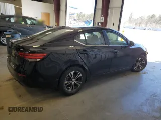 2022 Nissan Sentra SV with VIN 3N1AB8CV3NY206885, listed as a Copart auction lot 50695795 with 56,789 mi miles and Salvage Title. Bid and sale history available at DreamBid. Image 3.