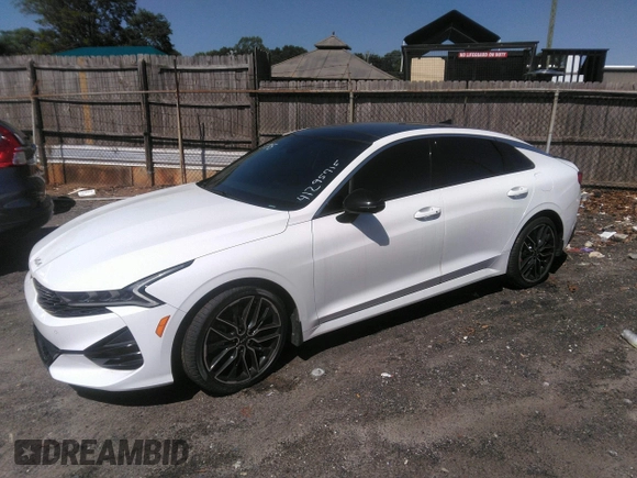 2022 Kia K5 GT with VIN 5XXG44J84NG156188, listed as a IAAI auction lot 41295715 with 69,898 mi miles. Bid and sale history available at carsss.com. Image 2.