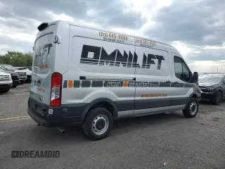 2023 Ford Transit Cargo with VIN 1FTBW9C89PKA44249, listed as a Copart auction lot 75167994 with 21,652 mi miles and Salvage Title. Bid and sale history available at DreamBid. Image 3.
