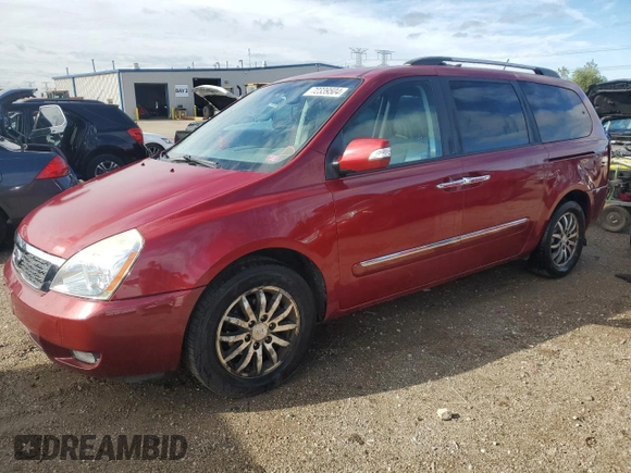 2012 Kia Sedona EX with VIN KNDMH4C74C6497419, listed as a Copart auction lot 72339504 with 142,115 mi miles and Salvage Title. Bid and sale history available at carsss.com. Image 1.