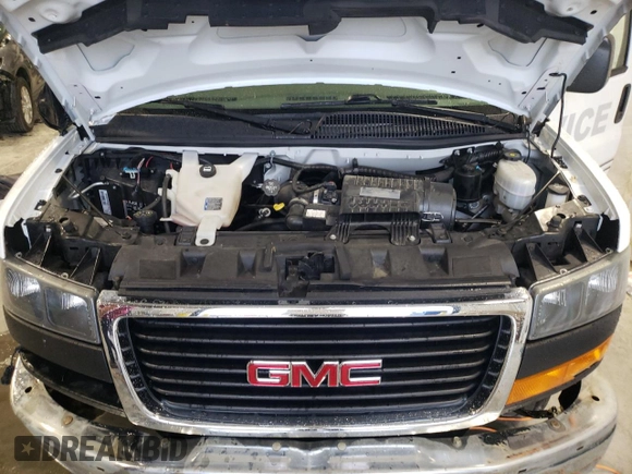 2020 GMC Savana Cargo z VIN 1GTW7AFG1L1220424, wystawiony jako Copart lot #43841725 z przebiegiem 79 099 mil mil oraz Szkody całkowita. Historia ofert i sprzedaży dostępna na DreamBid. Obrazek 12.