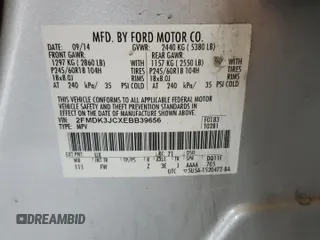 2014 Ford Edge SEL with VIN 2FMDK3JCXEBB39656, listed as a Copart auction lot 76375704 with 138,350 mi miles and Salvage Title. Bid and sale history available at carsss.com. Image 12.