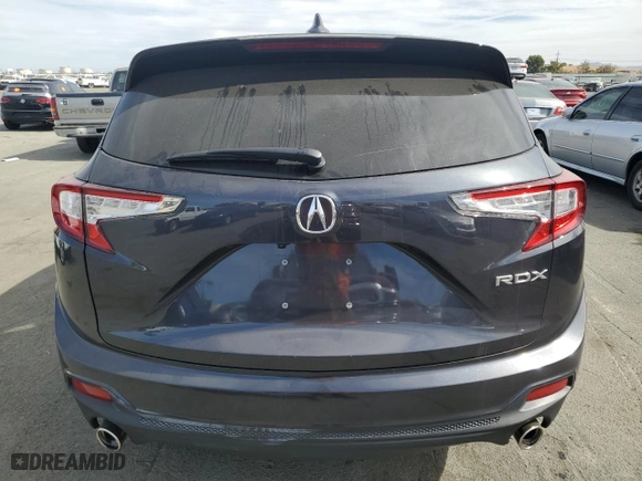 2020 Acura RDX with VIN 5J8TC1H39LL019417, listed as a Copart auction lot 75625154 with 59,699 mi miles and Salvage Title. Bid and sale history available at carsss.com. Image 6.