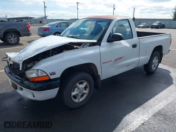 1999 Dodge Dakota SLT with VIN 1B7FL26X9XS109444, listed as a IAAI auction lot 41753871 with 254,190 mi miles. Bid and sale history available at carsss.com. Image 18.