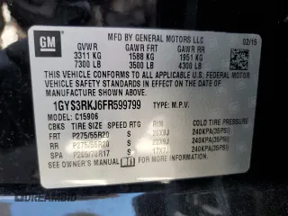 2015 Cadillac Escalade z VIN 1GYS3RKJ6FR599799, wystawiony jako Copart lot #45178715 z przebiegiem 249 351 mil mil oraz Czysty tytuł • Clean title. Historia ofert i sprzedaży dostępna na DreamBid. Obrazek 13.