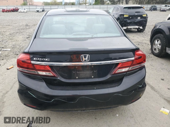 2014 Honda Civic Sedan EX with VIN 19XFB2F82EE264963, listed as a Copart auction lot 53520775 with 0 mi miles and Salvage Title. Bid and sale history available at carsss.com. Image 6.