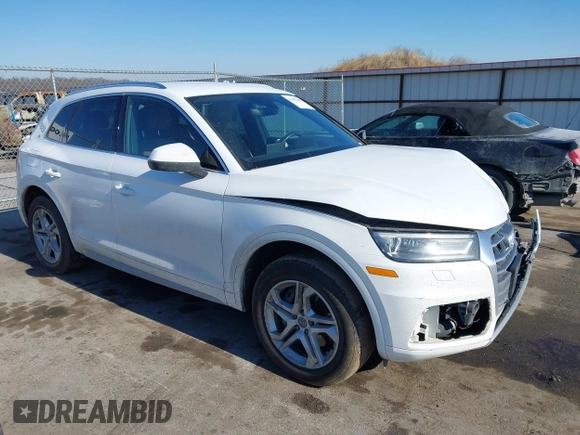 2019 Audi Q5 Premium with VIN WA1ANAFY1K2112607, listed as a IAAI auction lot 41482680 with 58,000 mi miles. Bid and sale history available at carsss.com. Image 1.