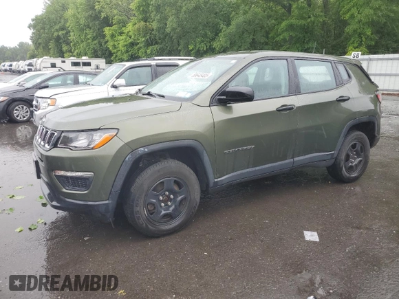 2018 Jeep Compass Sport z VIN 3C4NJDABXJT163155, wystawiony jako Copart lot #58648405 z przebiegiem 93 099 mil mil oraz Szkoda całkowita • Salvage title. Historia ofert i sprzedaży dostępna na DreamBid. Obrazek 1.