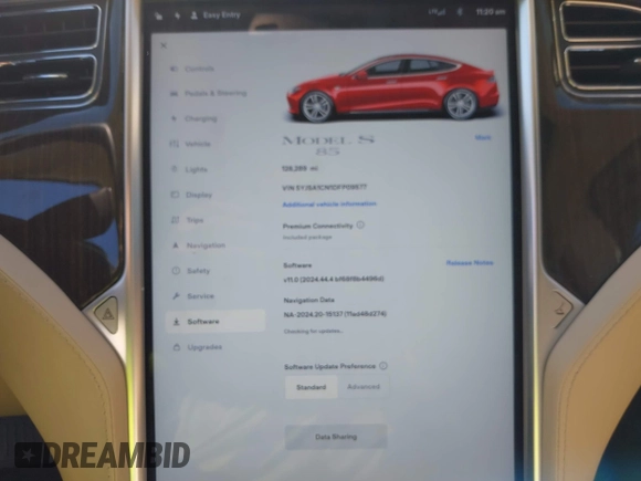 2013 Tesla Model S с VIN 5YJSA1CN1DFP09577, выставлен на аукционе IAAI как лот 41626684 с пробегом 128 289 миль миль и . История ставок и продаж доступна на DreamBid. Изображение 17.