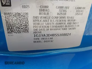 2025 Chevrolet Corvette 1LT z VIN 1G1YA3D48S5108024, wystawiony jako IAAI lot #42469678 z przebiegiem 2 859 mil mil oraz . Historia ofert i sprzedaży dostępna na DreamBid. Obrazek 9.