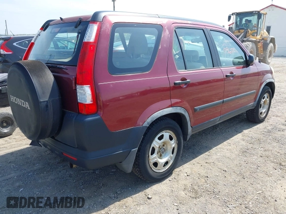 2005 Honda CR-V LX with VIN JHLRD78515C049124, listed as a IAAI auction lot 42160367 with 208,070 mi miles. Bid and sale history available at carsss.com. Image 4.