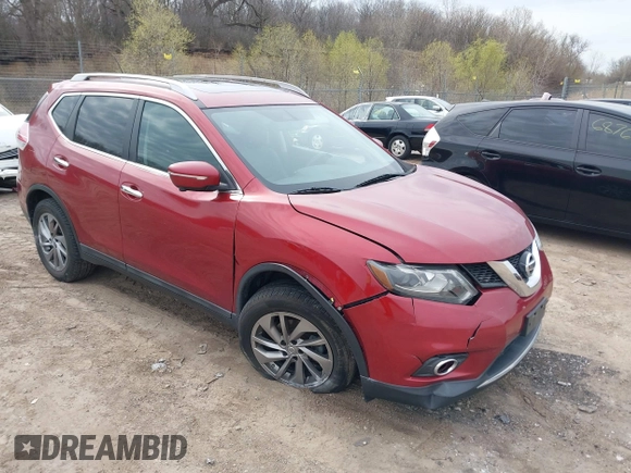 2015 Nissan Rogue SL z VIN 5N1AT2MV4FC811459, wystawiony jako IAAI lot #42061750 z przebiegiem 79 592 mil mil oraz . Historia ofert i sprzedaży dostępna na DreamBid. Obrazek 1.