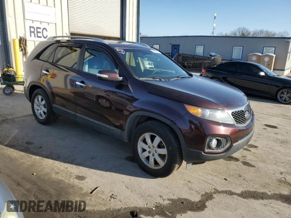 2013 Kia Sorento LX with VIN 5XYKT3A63DG361839, listed as a Copart auction lot 49459425 with Not provided miles and Salvage title. Bid and sale history available at DreamBid. Image 4.
