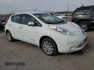 2015 Nissan LEAF SV with VIN 1N4AZ0CP1FC323120, listed as a Copart auction lot 50378055 with 26,612 mi miles and Salvage Title. Bid and sale history available at carsss.com. Image 4.