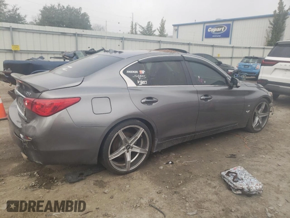 2015 Infiniti Q50 with VIN JN1BV7AP3FM342500, listed as a Copart auction lot 43793335 with Not provided miles and Salvage title. Bid and sale history available at DreamBid. Image 3.