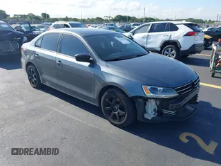 2015 Volkswagen Jetta S with VIN 3VW1K7AJ9FM288103, listed as a IAAI auction lot 42296726 with 160,196 mi miles and . Bid and sale history available at DreamBid. Image 1.