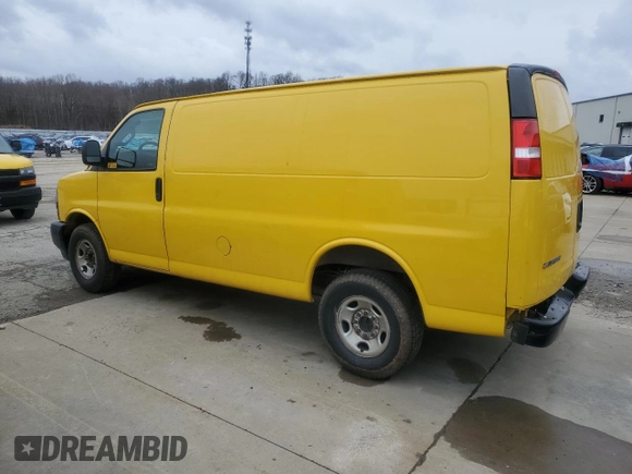2020 Chevrolet Express Cargo Van with VIN 1GCWGAFP6L1225702, listed as a Copart auction lot 44779565 with 161,925 mi miles and Clean Title. Bid and sale history available at carsss.com. Image 2.
