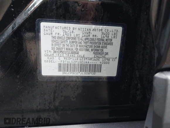 2018 Nissan Kicks SV с VIN 3N1CP5CU7JL508932, выставлен на аукционе IAAI как лот 42156066 с пробегом 31 135 миль миль и . История ставок и продаж доступна на DreamBid. Изображение 9.