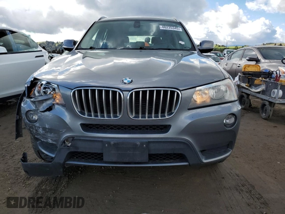 2012 BMW X3 28i with VIN 5UXWX5C55CL725394, listed as a Copart auction lot 48235345 with 132,791 mi miles and Salvage Title. Bid and sale history available at DreamBid. Image 5.