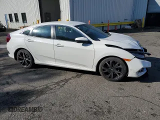 2020 Honda Civic Sedan Sport with VIN 2HGFC2F80LH596822, listed as a Copart auction lot 50252135 with 51,410 mi miles and Salvage Title. Bid and sale history available at carsss.com. Image 4.