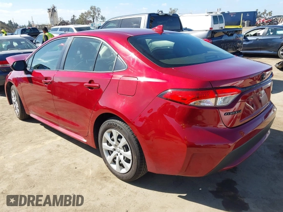 2022 Toyota Corolla LE with VIN JTDEPMAE3NJ232547, listed as a IAAI auction lot 41719602 with 22,071 mi miles. Bid and sale history available at carsss.com. Image 3.