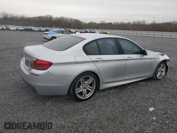 2013 BMW 5 Series 535i with VIN WBAFR7C5XDC829384, listed as a Copart auction lot 49880875 with 133,908 mi miles and Salvage Title. Bid and sale history available at DreamBid. Image 3.