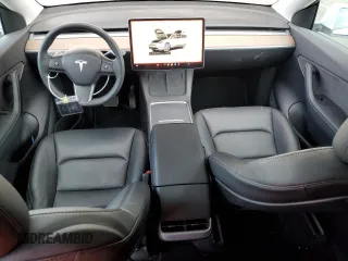 2022 Tesla Model Y Long Range with VIN 7SAYGDEE5NF435702, listed as a Copart auction lot 43754325 with 47,121 mi miles and Salvage Title. Bid and sale history available at carsss.com. Image 8.