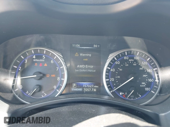 2015 Infiniti Q50 Sport with VIN JN1BV7AR2FM410593, listed as a IAAI auction lot 42346780 with 157,027 mi miles and . Bid and sale history available at DreamBid. Image 7.