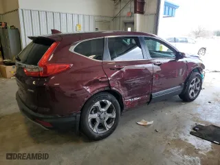 2019 Honda CR-V EX-L with VIN 7FARW2H89KE015049, listed as a Copart auction lot 53002765 with 66,696 mi miles and Salvage Title. Bid and sale history available at carsss.com. Image 3.