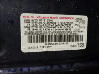 2014 Mitsubishi Outlander ES with VIN JA4AD2A34EZ008158, listed as a Copart auction lot 44355925 with 107,900 mi miles and Salvage Title. Bid and sale history available at carsss.com. Image 12.