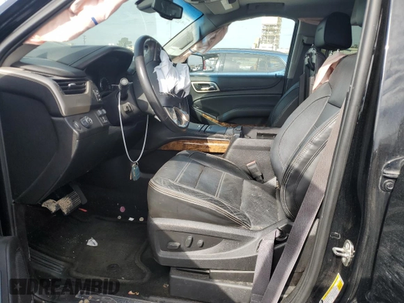 2015 GMC Yukon Denali with VIN 1GKS1CKJ2FR699959, listed as a Copart auction lot 42035195 with 0 mi miles and Salvage Title. Bid and sale history available at carsss.com. Image 7.
